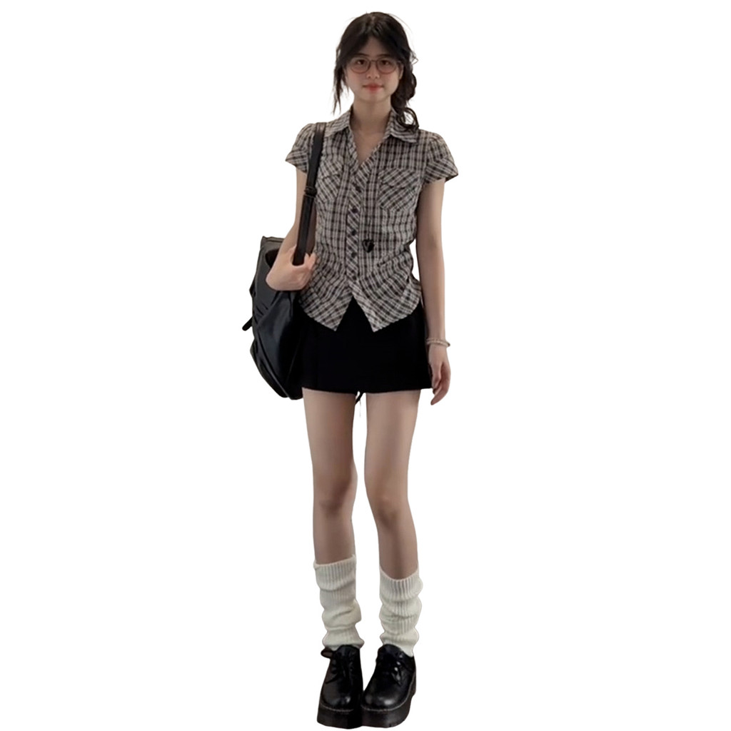 VaVa【ในสต็อก】เสื้อเชิ้ตแขนสั้นผู้หญิงฤดูร้อนปี 2025 แบบใหม่ เหมาะสำหรับโอกาสสำคัญ เสื้อเชิ้ตตัวเล็ก เสื้อเชิ้ตสไตล์ฝรั่ง - รูปที่ 4