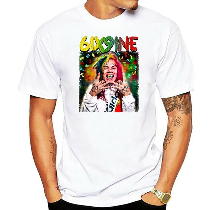 ((จัดส่งตลอด 24 ชั่วโมง) เสื้อยืดผู้ชาย 6Ix9Ine Takashi 69 Luv Life เสื้อยืด, เสื้อยืดแขนสั้นผ้าฝ้าย