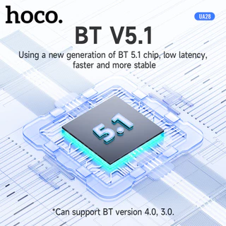 Hoco UA28 ตัวรับสัญญาณบูลทูธ Bluetooth 5.1 รองรับ คีย์บอร์ด, เม้าส์, ลำโพง, หูฟังบลูทูธ, ปริ้นเตอร์ USB ตัวต่อบลูทูธ hc5