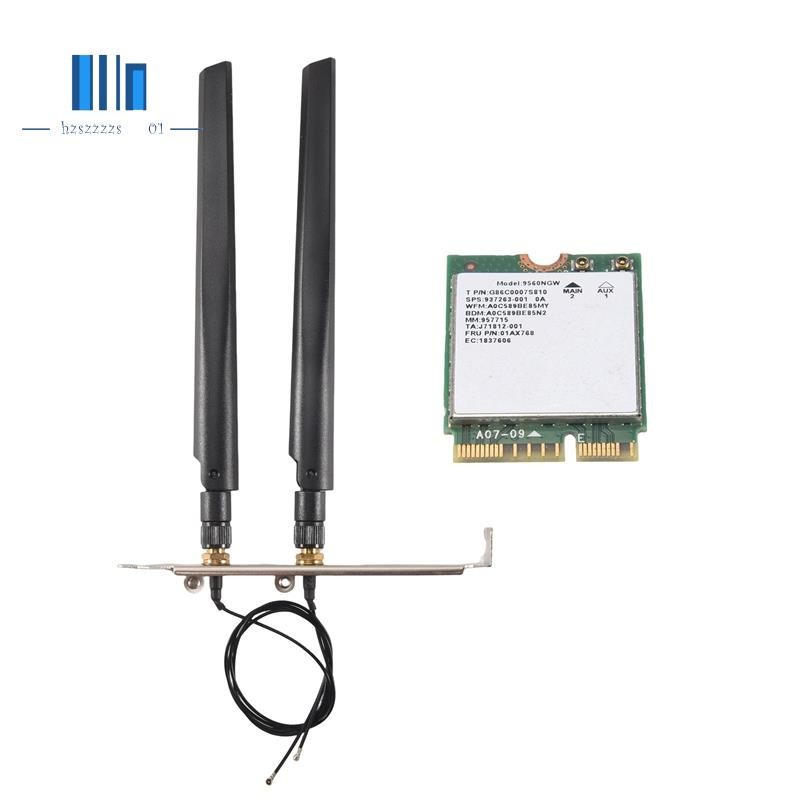 1730Mbps สําหรับ Dual Band ไร้สาย AC 9560 ชุดเดสก์ท็อป 5.0 802.11Ac M.2 CNVI 9560NGW Wifi การ์ดเสาอา