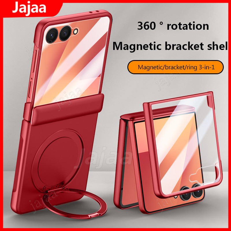 Skin friendly แหวนแม่เหล็กสําหรับ Samsung Galaxy Z Flip 7 flip7 Flip7 5G หมุนขาตั้ง Flip ป้องกันกระจ
