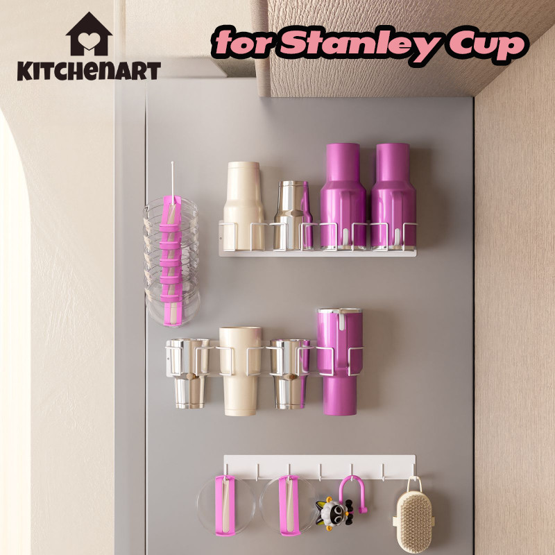 ที่เก็บขวดน้ำ ผู้ถือถ้วยแม่เหล็ก เหมาะสำหรับ Stanley Cup 3/4 ช่อง รับน้ำหนักได้ดี