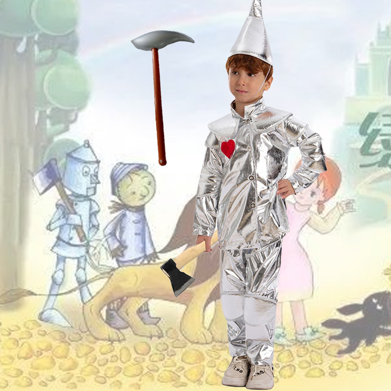 ชุดคอสเพลย์ The Tin Man จาก Wizard of Oz สำหรับเด็ก พร้อมเสื้อผ้าและอุปกรณ์เสริม สไตล์ Halloween