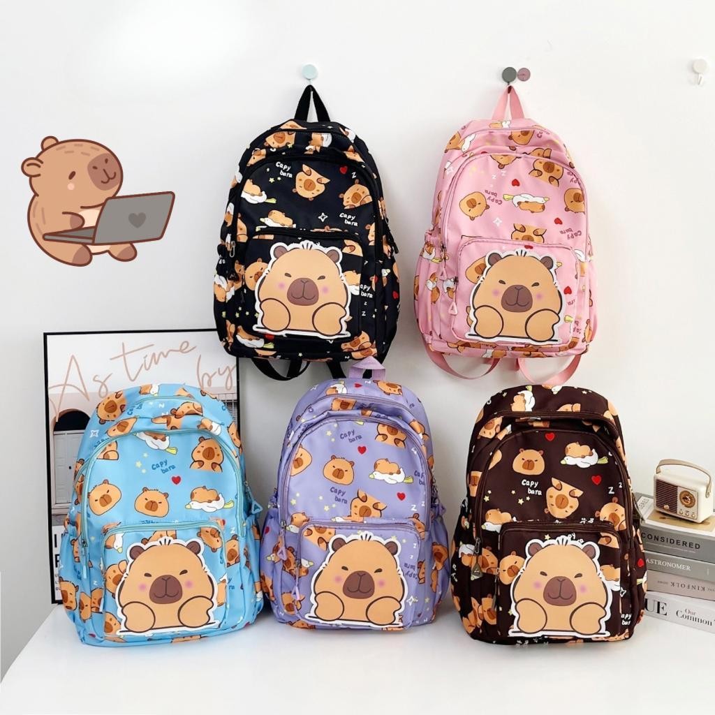 CAPYBARA 42CMCP03 Capybara Beg Japan Fashion Beg Sekolah Capybara Beg Belakang กระเป๋าเป้สะพายหลัง B