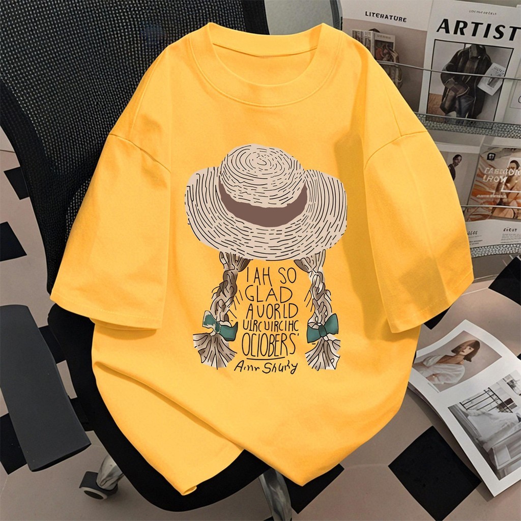 T42.SHOP🌸เสื้อน่ารัก สื้อยืด oversize โคตรนุ่ม ผ้าคอตตอน ลาย "GIRL CLAD" สินค้าใหม่ 2025