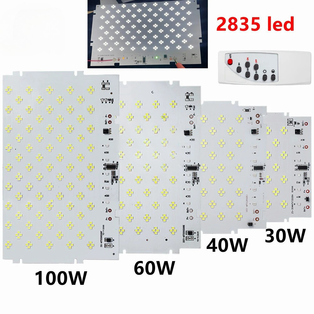 30w 40w 60w 100w LED พลังงานแสงอาทิตย์กลางแจ้ง 2830 ความสว่างสูงลูกปัดฉายแสงแบบบูรณาการแหล่งกําเนิดแสงแผงไฟcontro