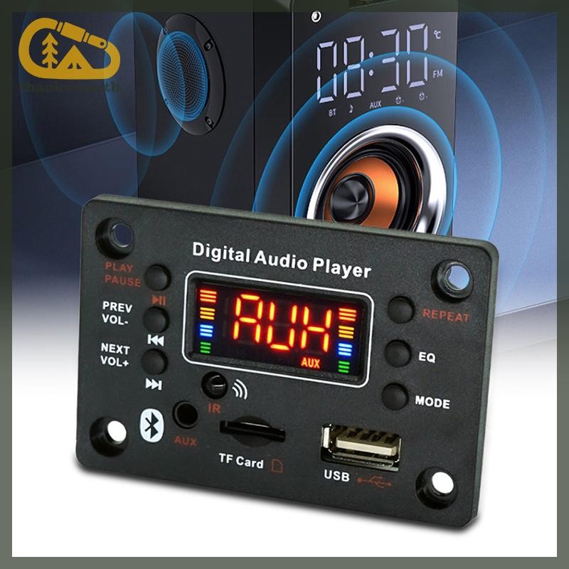 Thankswin 12V ไร้สายบลูทูธ 5.0 MP3 WMA ถอดรหัสบอร์ดเครื่องเสียงรถยนต์ USB TF วิทยุ FM โมดูลหน้าจอสี MP3 เครื่องเล่นรีโมทคอนโทรล th