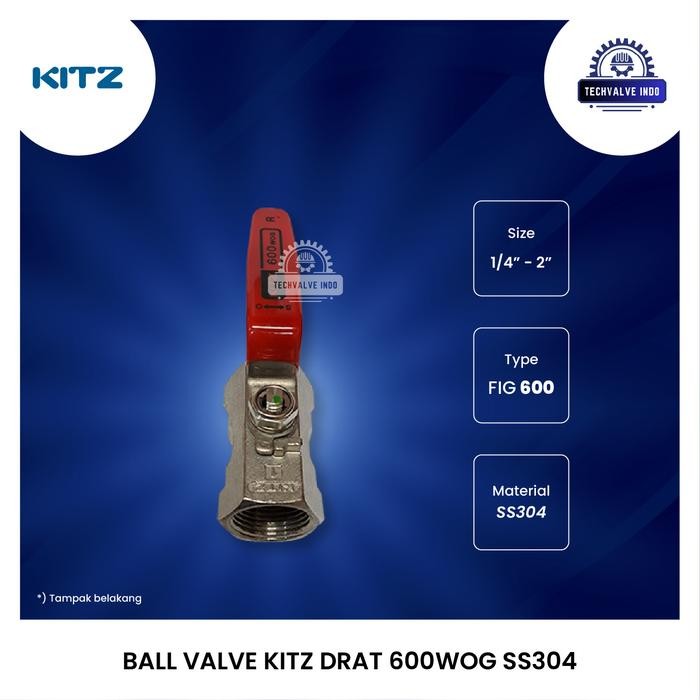 วาล์วบอล KITZ SS304 3/4" INCH 600WOG DRAT ORIGINAL T1895