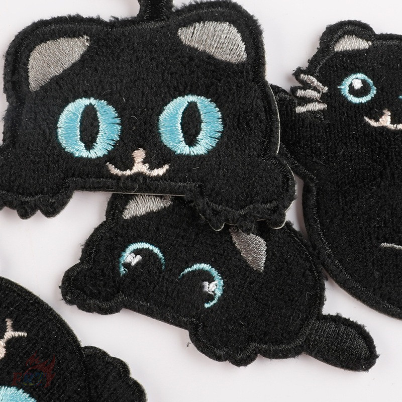 Kawaii Black Cats Q-9 Self-กาวสติกเกอร์ Patch 1 ชิ้น DIY รูปที่ 5