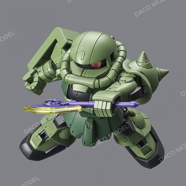 สินค้าใหม่รุ่น SDCS Zaku II Mass Production Type/สีเขียว Zaku ประกอบของเล่นโมเดล