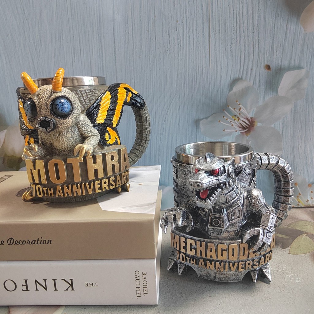 Creative Gram Cup ถ้วยกาแฟถ้วยน้ํา Godzilla Series 70th Anniversary Cup สแตนเลส 3D Boy Gift