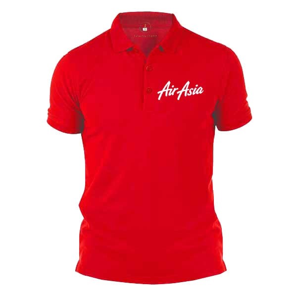 เสื้อยืด baju sulam เย็บปักถักร้อย POLO เสื้อยืดสําหรับชายและ WOMRN AIRASIA AIR ASIA UNIFORM DRIVER 