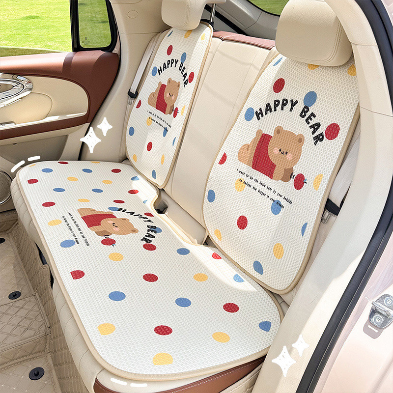 Cartoon Car Cushion Summer Ice Silk Car Breathable Non-Slip Seat Cushion Creative Four Seasons Unive