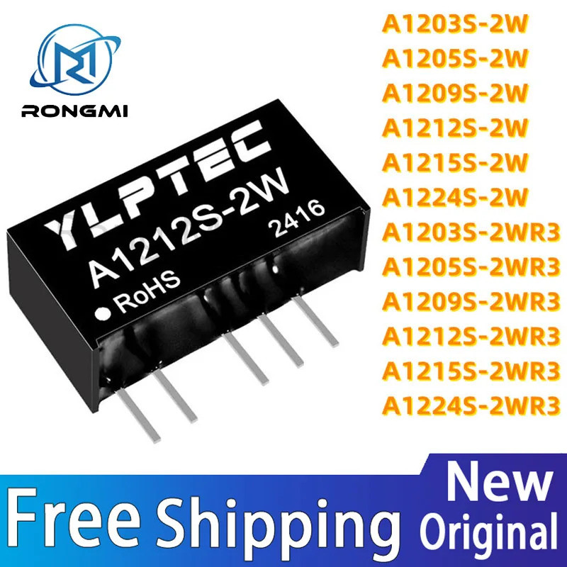 1-5PCS A1203S-2W A1205S-2W A1209S-2W A12S-2W A1215S-2W A1224S-2W R3 12V 24V SIP โมดูลแยก 2W