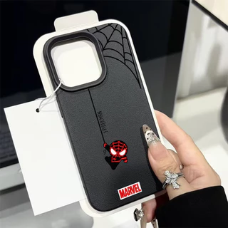 เคสไอโฟน 17 11 สำหรับ IPhone 16 XR 13 16 11 15 12 14 Pro Max XS X Max 16 7 15 8 Plus คู่รักการ์ตูนสไปเดอร์แมนอินเทรนด์