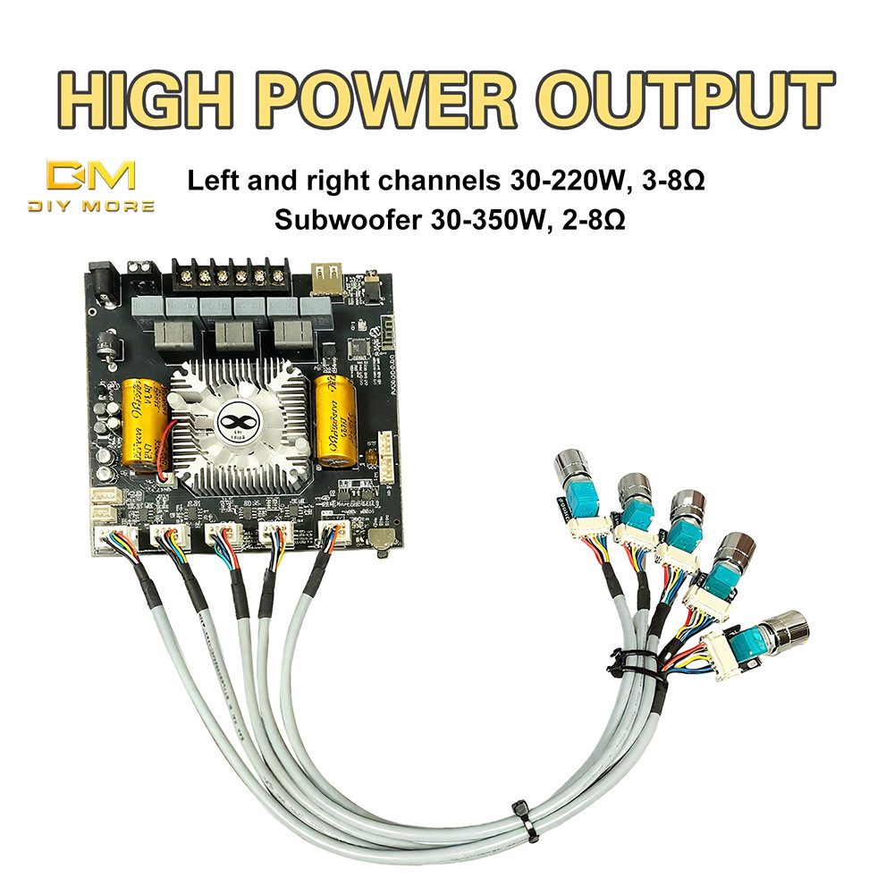 DIYMORE DC 16-38V ZK-AS21 2G รุ่นที่สองรุ่นอัพเกรด 2.1 ช่อง TPA3255 บลูทูธเครื่องขยายเสียงดิจิตอลโมด