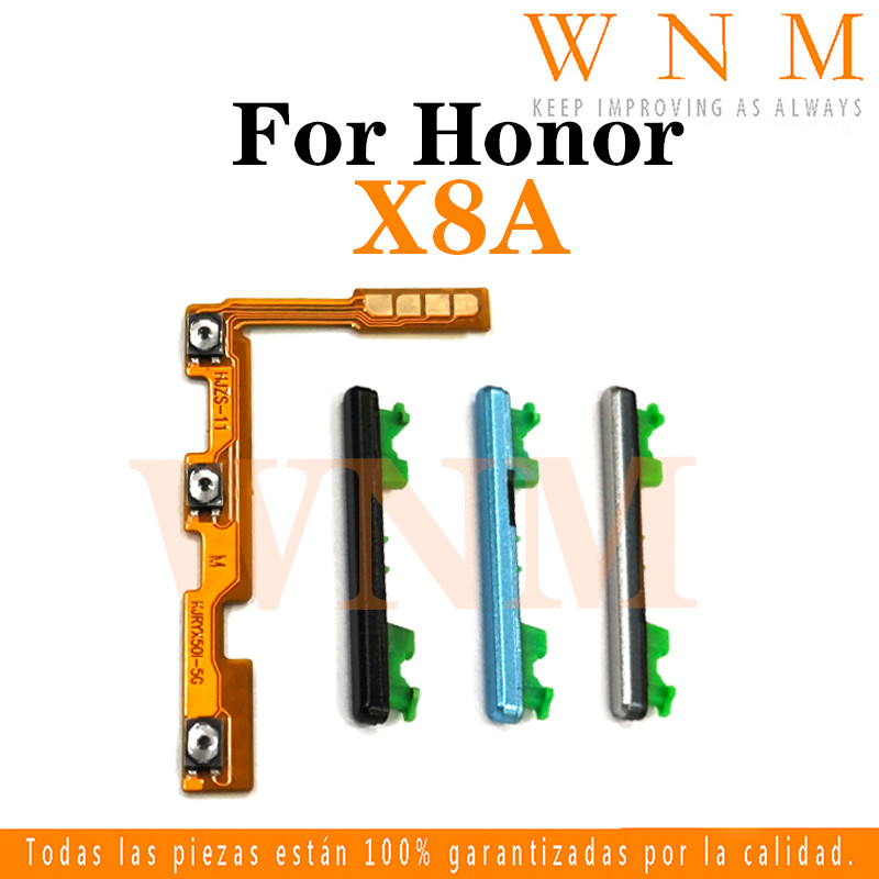 สําหรับ Honor X8A ปุ่มเปิดปิดปุ่มสวิทช์ด้านข้าง Key Volume Up Down Flex สายโทรศัพท์มือถือ Part