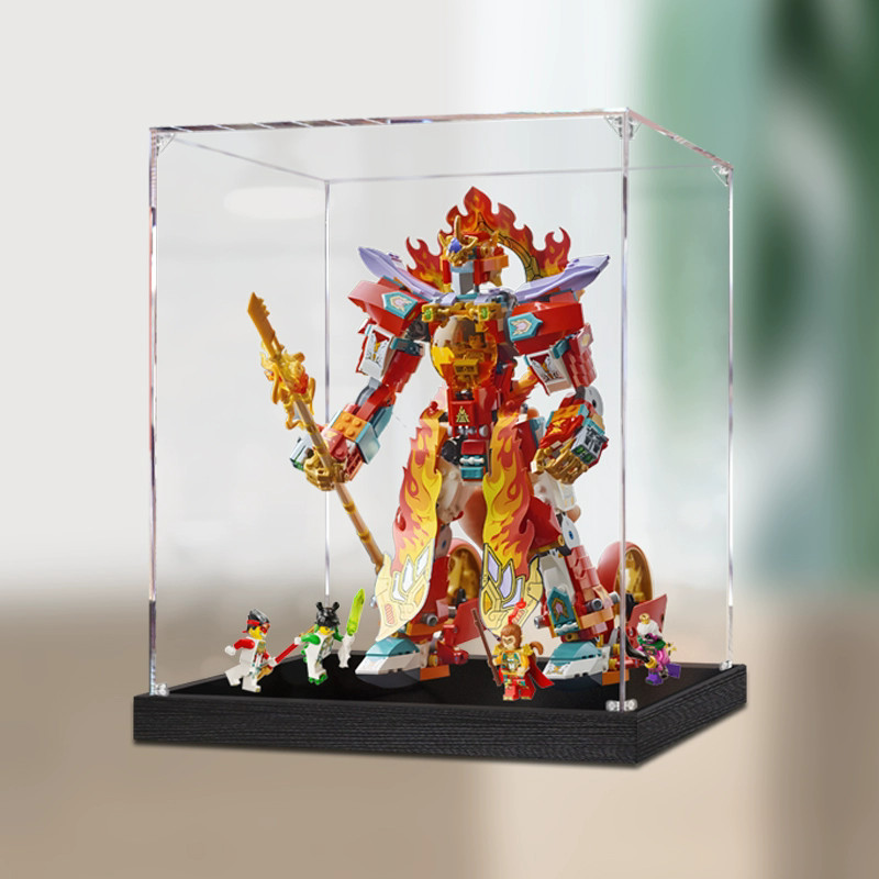 Lego Acrylic Display Box MY For 80057 Nezha Mech, Popmart Labubu Zimomo (Kotak Pameran Display Box)