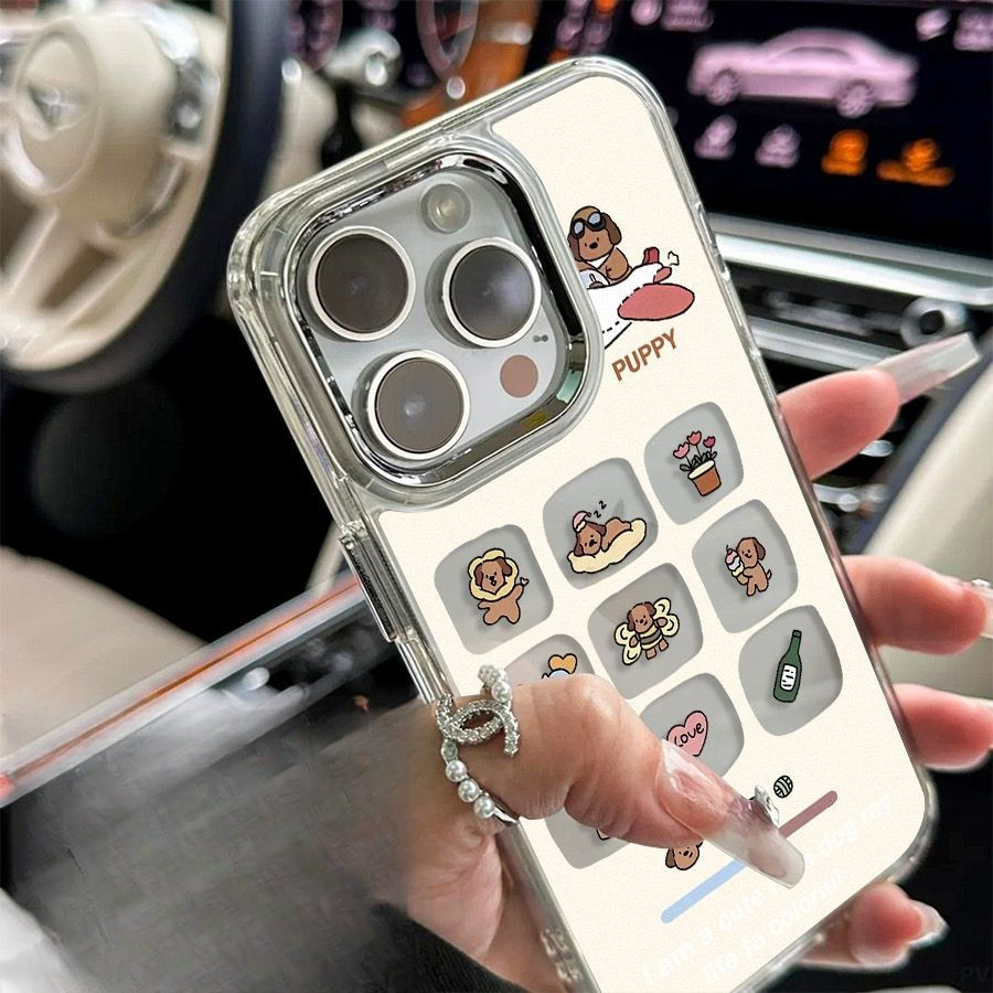 Nine-Gridหมีกรอบโลหะเคสโทรศัพท์สําหรับOppo Realme C55 C2 9PRO C63 C20 C12 C21Y 12 C35 11 13PROPLUS C