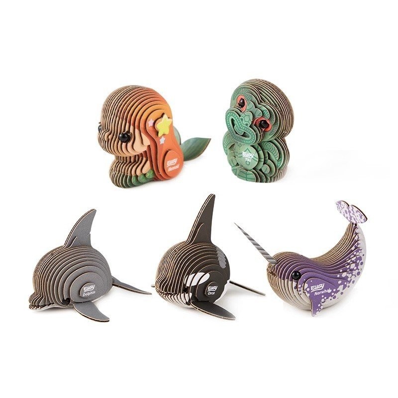 [คลังสินค้าพร้อม] TeamGreen ทีมสัตว์รุ่น Eugy ของเล่นเพื่อการศึกษาทําด้วยมือ diy3D สามมิติกระดาษปริศ