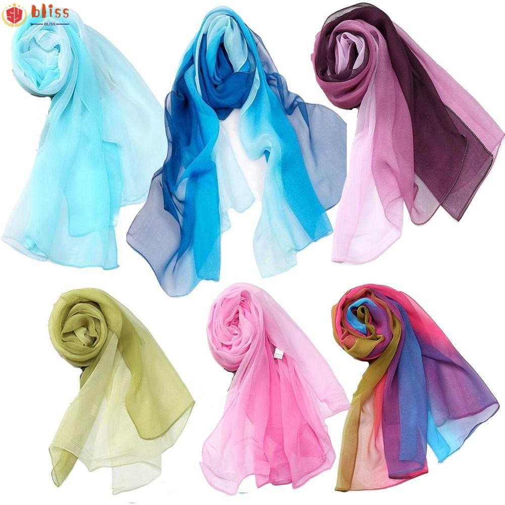 ผ้าพันคอกันแดดนุ่ม ทำจากผ้าไหมและชีฟอง เหมาะสำหรับฤดูร้อน