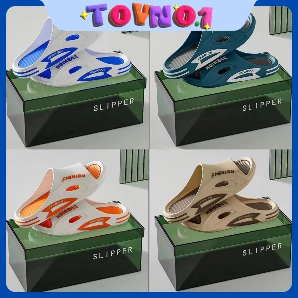 ToyNo.1​🧸​พร้อมส่ง​🧸 "LT-HNT" รองเท้าแตะแบบสวม ลายตัวหนังสือ สายสปอร์ต มีหลายสี