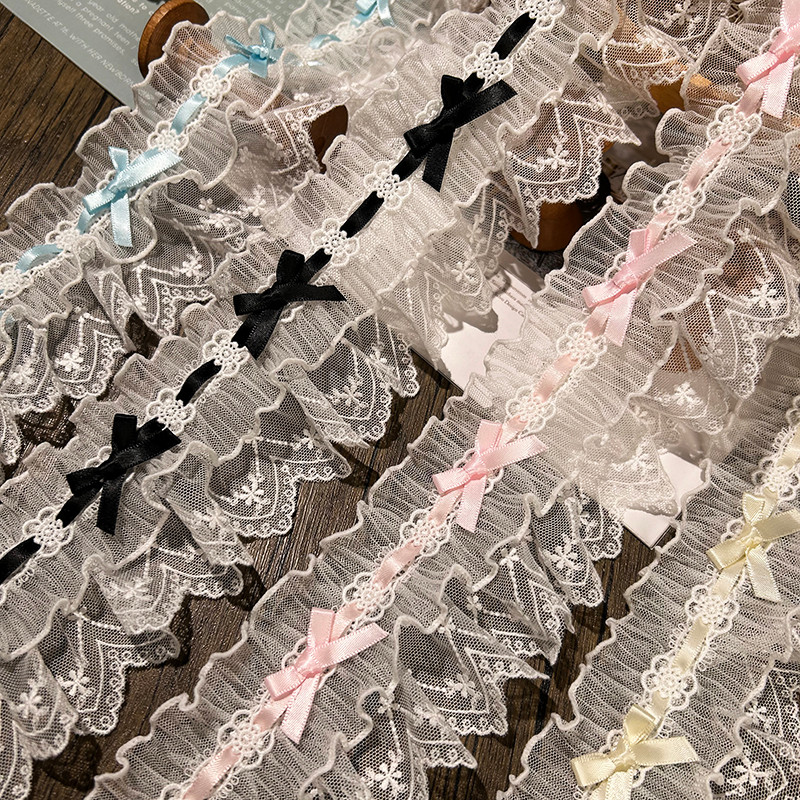 ผ้าฤดูร้อนใหม่ Lolita Lolita handmade DIY ผ้าม่านลูกไม้ลูกไม้เสื้อผ้าเสื้อผ้าเด็กอุปกรณ์ตกแต่ง