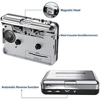 เครื่องเล่นเทปคาสเซ็ต Walkman เป็นตัวแปลง MP3 CD เครื่องเล่นเพลงเสียงเข้ากันได้กับคอมพิวเตอร์แล็ปท็อปพีซีแปลง CASSETTE เป็นดิจิตอล