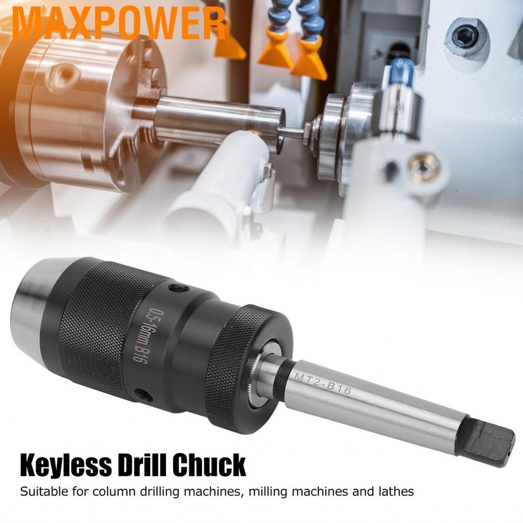Maxpower MaxPower+-th Keyless Drill Chuck 7.9 นิ้วเครื่องมือเครื่องกลึงด่วนปล่อย Morse Taper สำหรับเ
