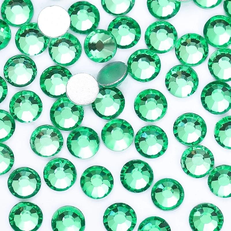 Qiao SS6-SS30 กลิตเตอร์ 8 สีคริสตัลแบนกลับ Rhinestone Non-Hotfix