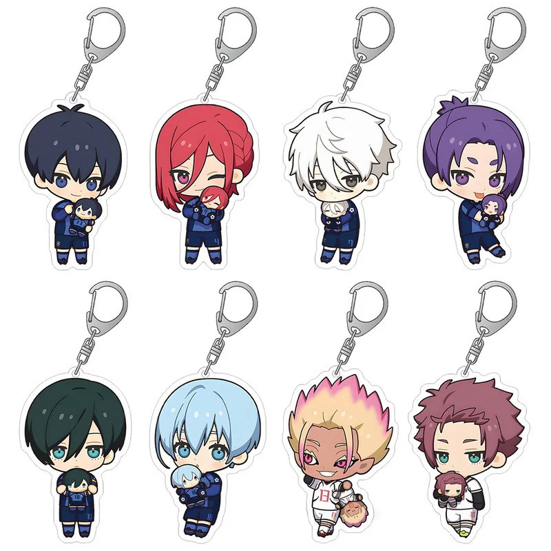 ทีวีอะนิเมะ Blue ล็อคตัวอักษร Hyouma Chigiri Sae Itoshi Ryusei Shidou กอด Series อะคริลิคพวงกุญแจของ