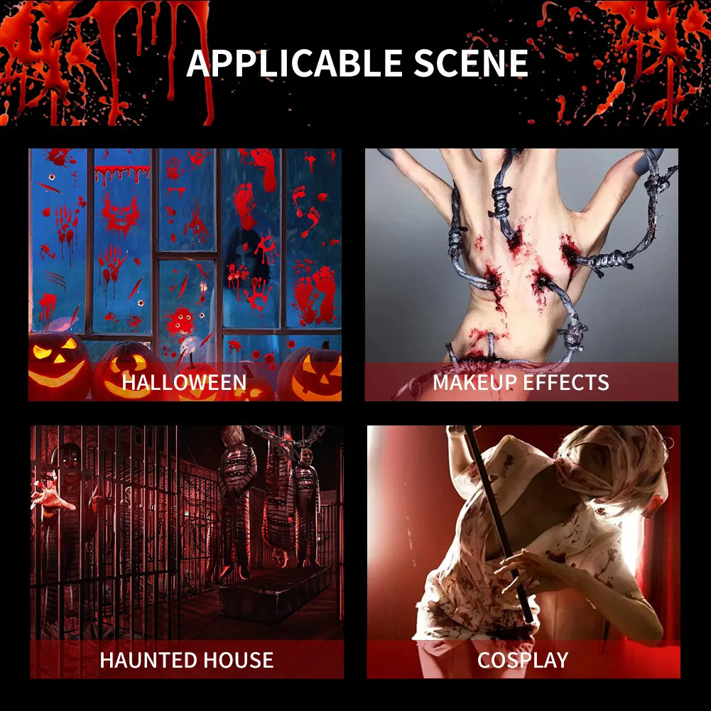 เลือดครอบงําฮาโลวีน, เจลเลือดปลอมสําหรับแผล เอสเอฟเอ็กซ์, ตัด, ตัวตลก, ฟิล์มแวมไพร์คอสเพลย์แต่งหน้า - รูปที่ 5