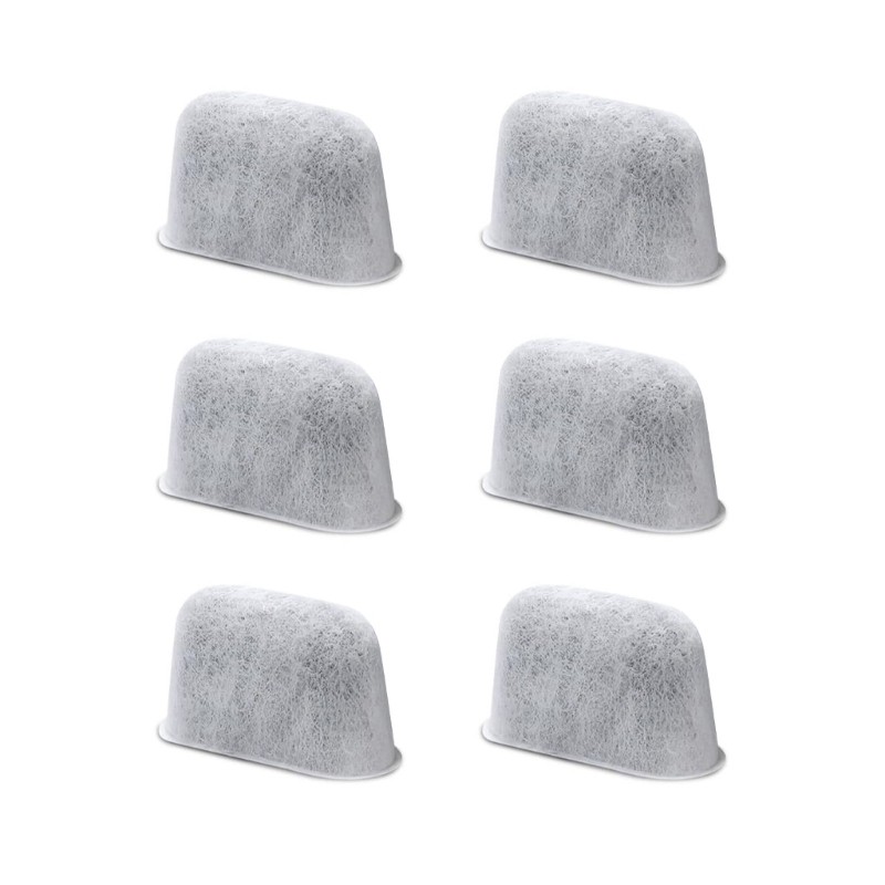 Yao 6 ชิ้น Espresso Coffee Machine Activation Carbon เครื่องกรองน้ําสําหรับ ES601 ES655