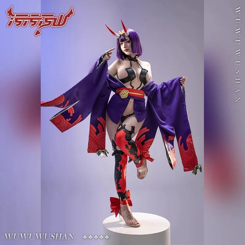 QY FGO Shuten douji Cosplay Costumes Game Fate/Grand Order FGO Shuten douji Stage 2 Private Photo Sh