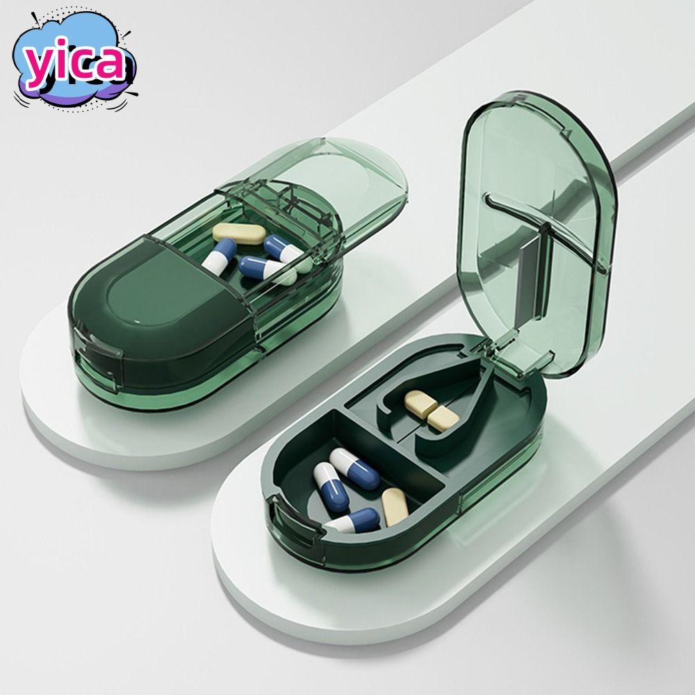 ยาตัด ยา, 2 ใน 1 พร้อมกล่องเก็บที่มองไม่เห็นกล่องแยกยา, สร้างสรรค์มินิแบบพกพายาตัดผงแท็บเล็ตเครื่องบดยา