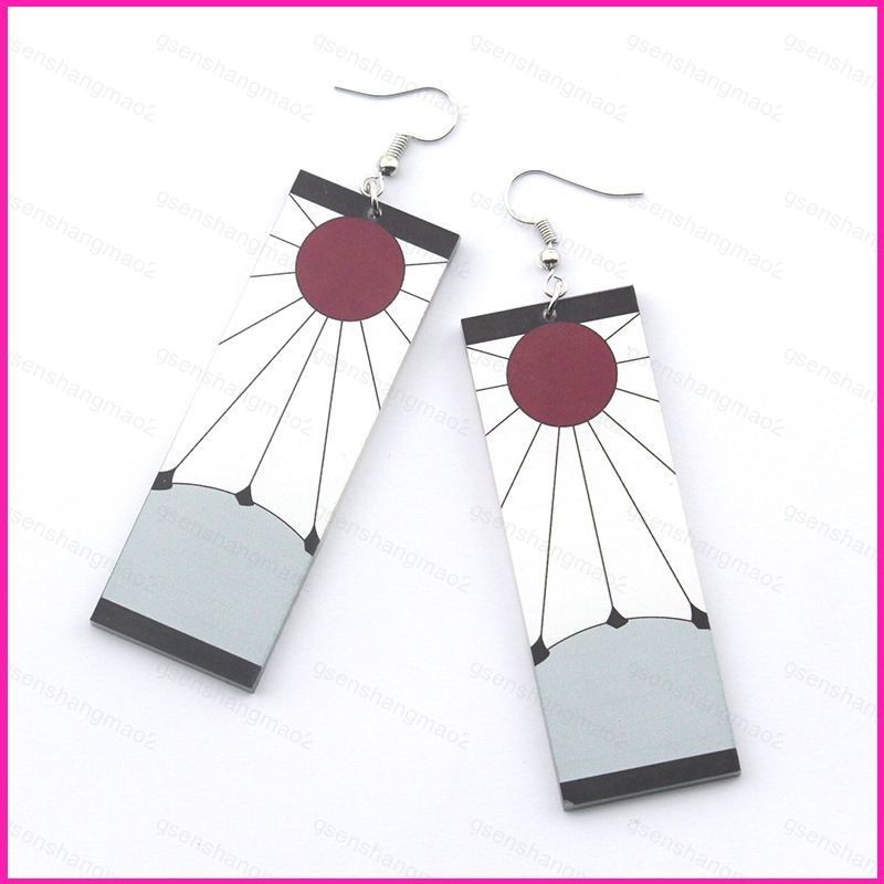 PS2 Anime Demon Slayer คอสเพลย์ Yaiba Tanjirou Kamado พร้อมต่างหู อุปกรณ์เสริมจาก Kimetsu SP2