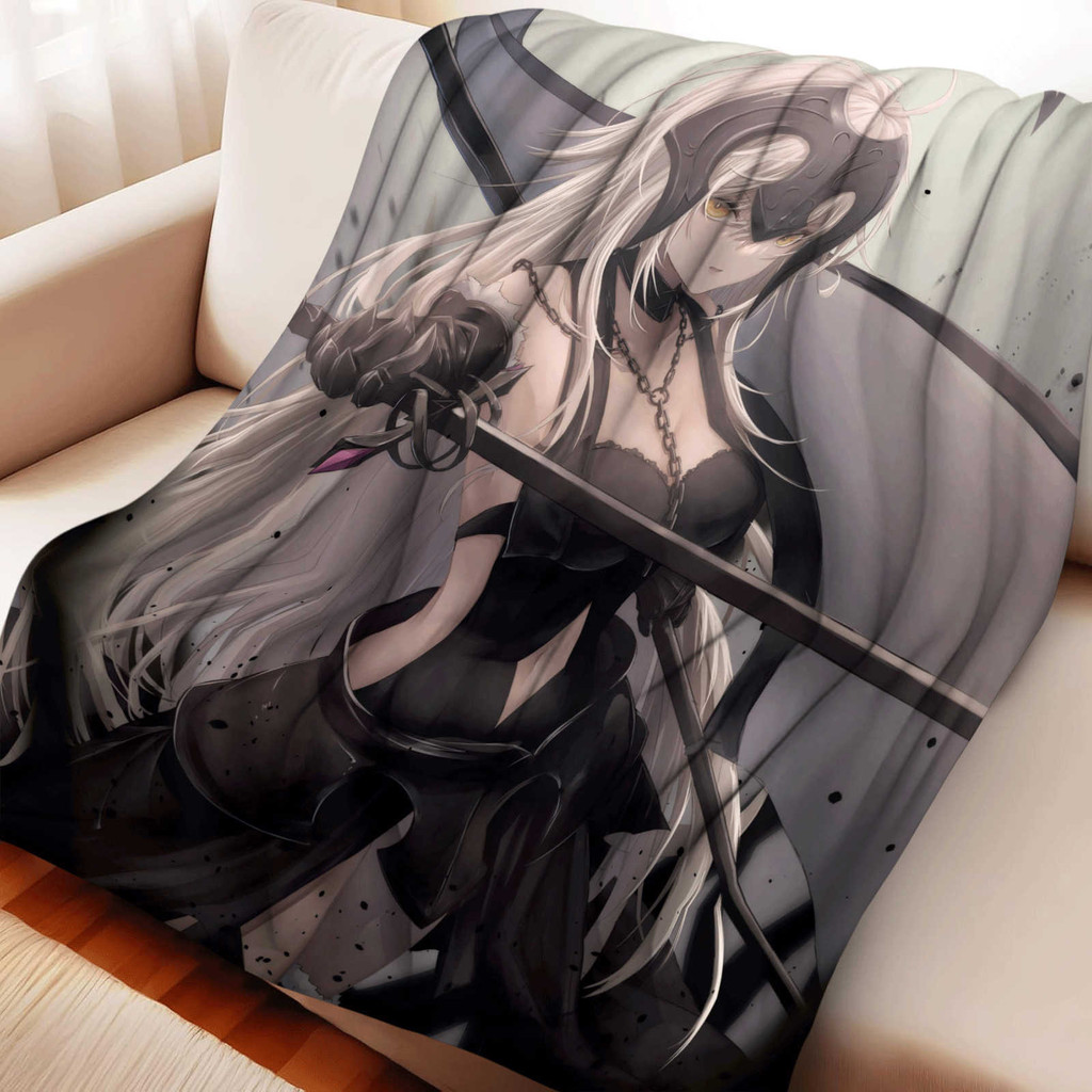 Azur Lane Jeanne dArc ﻿ เกมผ้าห่มตุ๊กตางีบโซฟาพรมสําหรับห้องนั่งเล่นสํานักงานที่อบอุ่นห้องนอนวันเกิด