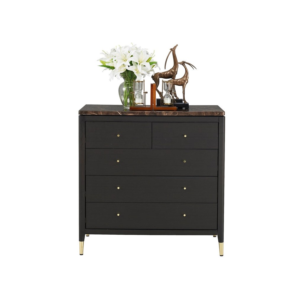 SB Design Square ตู้เตี้ยลิ้นชัก รุ่น Michala สีไม้เข้ม (90x45x90 ซม.)  แบรนด์ SB CASA