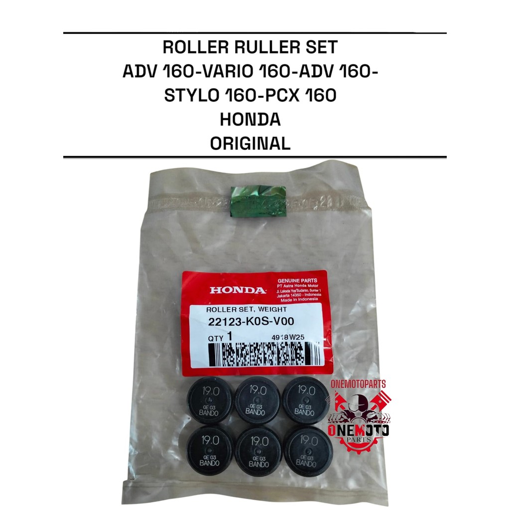 ROLLER RULLER SET ADV 160 VARIO 160 ADV 160 STYLO 160 PCX 160 HONDA 22123-K0S-V00 เดิม