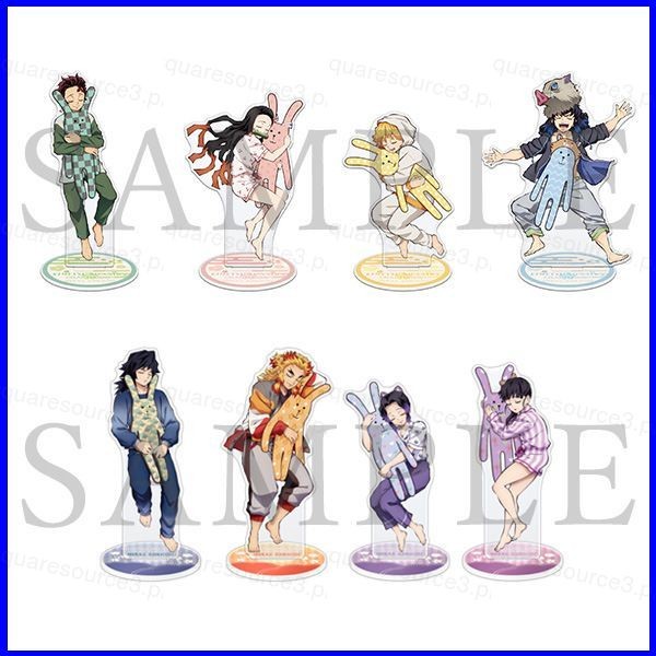 SQ3 Demon Slayer รูปของเล่นอะคริลิคขาตั้งอะนิเมะผู้ถือแผ่น Tokitou Muichirou Tsuyuri Kanao ตกแต่งบ้านรวบรวม