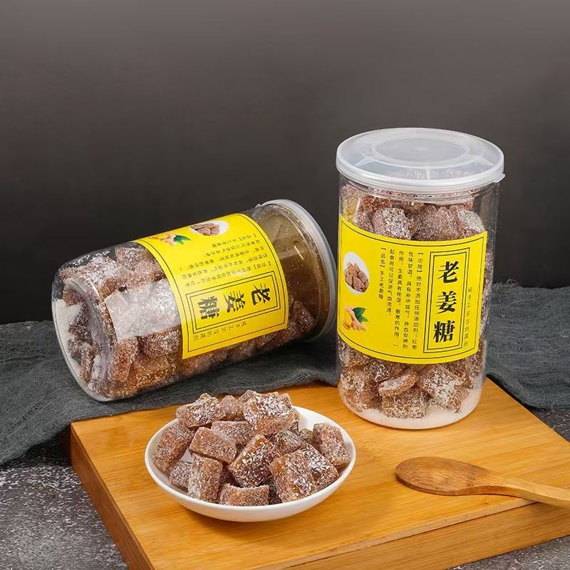 罐装姜糖软糖老姜生姜糖手工正宗姜汁糖大姨妈风味特产零食Canned Ginger Candy Soft Candy Old Ginger Ginger Candy Handmade Authentic