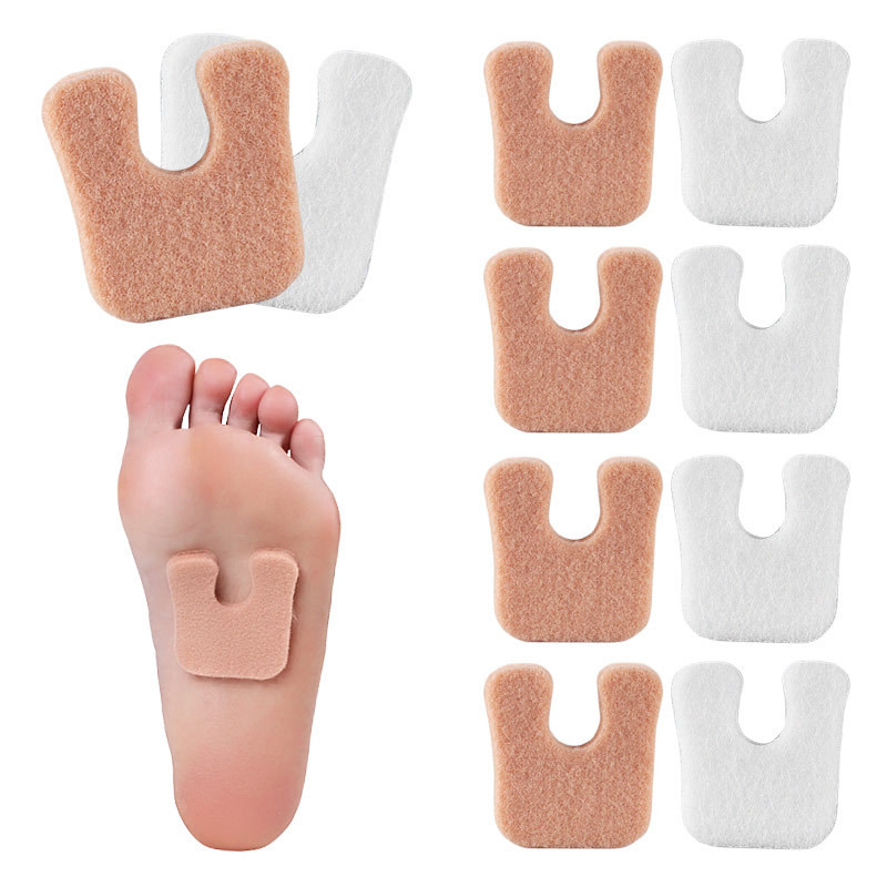 1 คู่ U-Shaped แกะ Felt Corn Removal PadsAnti-Wear Foot Care TappingFree To Stickสติกเกอร์มัลติฟังก์