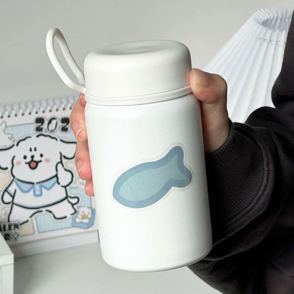 Simple Portable Cute Stainless Steel Thermos Cup High-Value Boys Girls Tea#简约便携可爱不锈钢保温杯高颜值男女生茶水#Z240