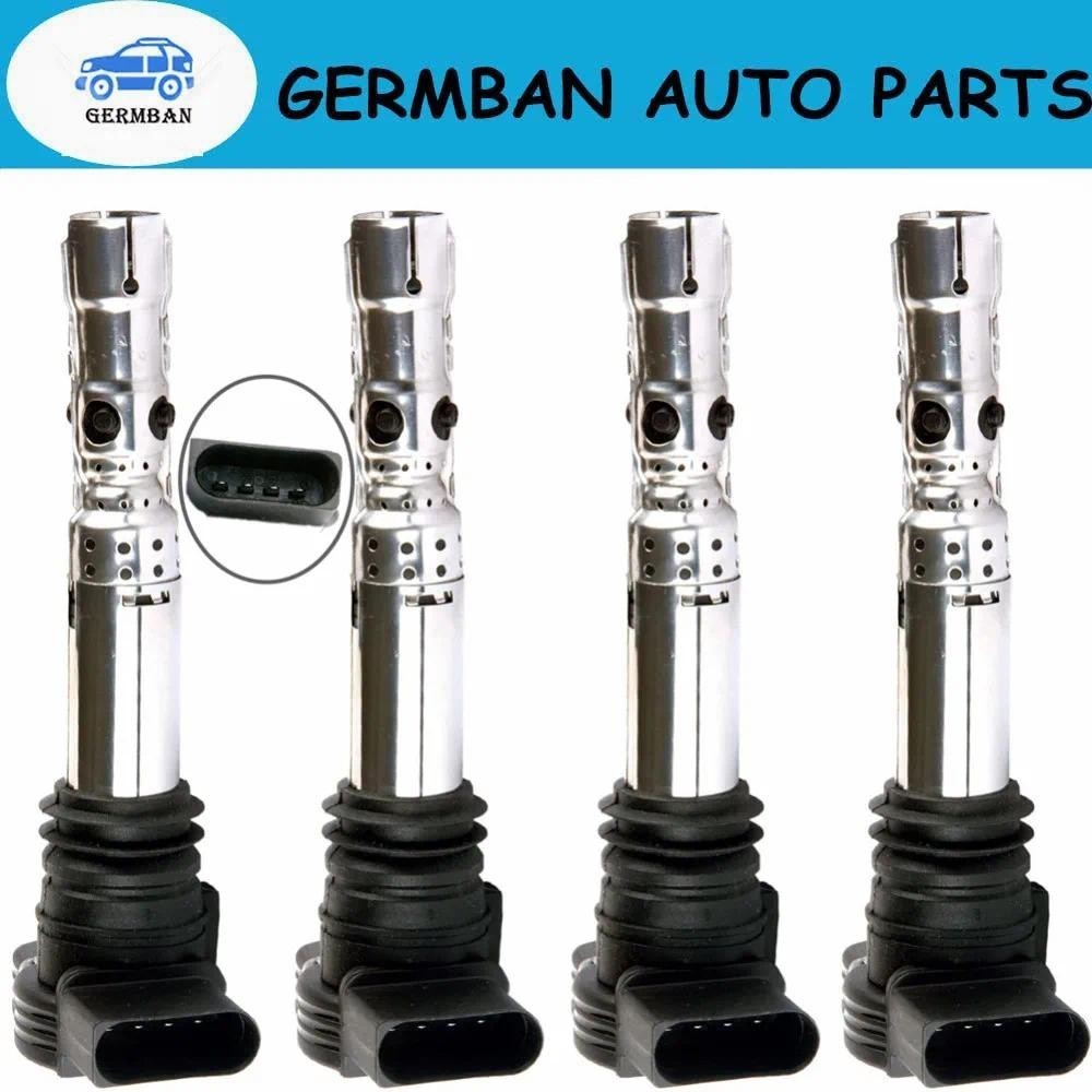 4 ชิ้น 06F905115F คอยล์จุดระเบิดสําหรับ VW Audi Beetle Golf Jetta Passat A4 TT 1.8L C1394 UF411 UF43