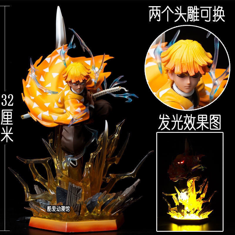 ภรรยาของฉัน Zenitsu, Yiwoza ตัวละคร Demon Slayer อะนิเมะอุปกรณ์ต่อพ่วงเดสก์ท็อป, ตกแต่งแชสซี (เรืองแสงได้)