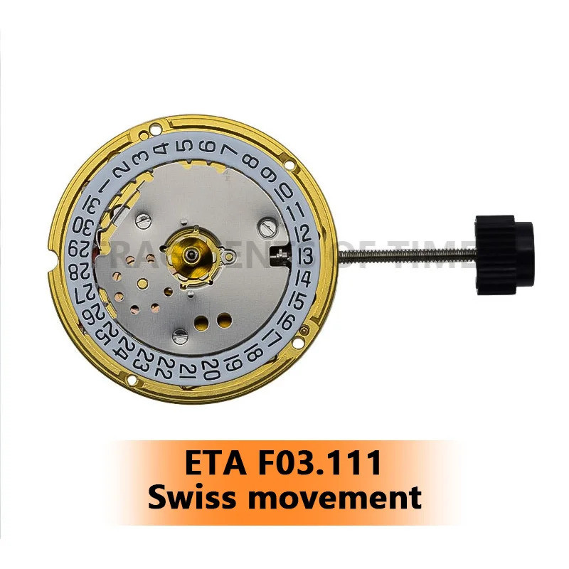 นาฬิกาควอตซ์การเคลื่อนไหว Withuot สําหรับ ETA F03.111 3 นาฬิกาการเคลื่อนไหวซ่อมเครื่องมือ 3 มือสําหร