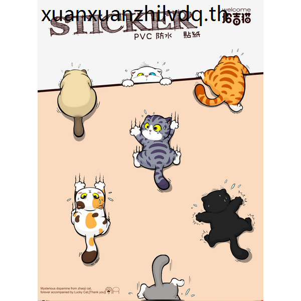Zhaoji Cat Raccoon ต้นฉบับน่ารักทําด้วยมือ diy สติกเกอร์คอนซีลเลอร์ Meow Star Claw Mark น่ารักตกแต่ง