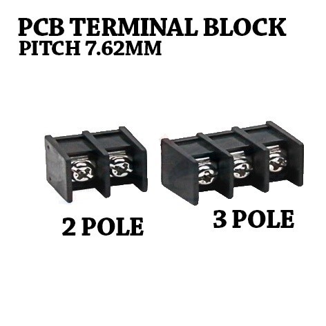 (KB) PCB Terminal Block 2 Pole 3 Pole Block Pitch 7.62 MM 2pin 3pin