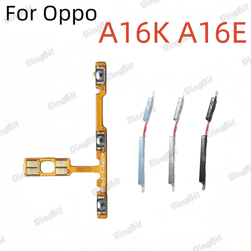 สําหรับ OPPO A16K A16E ปุ่มด้านข้างเปิดปิด Volume Up Down ปุ่ม Flex Cable Replacement