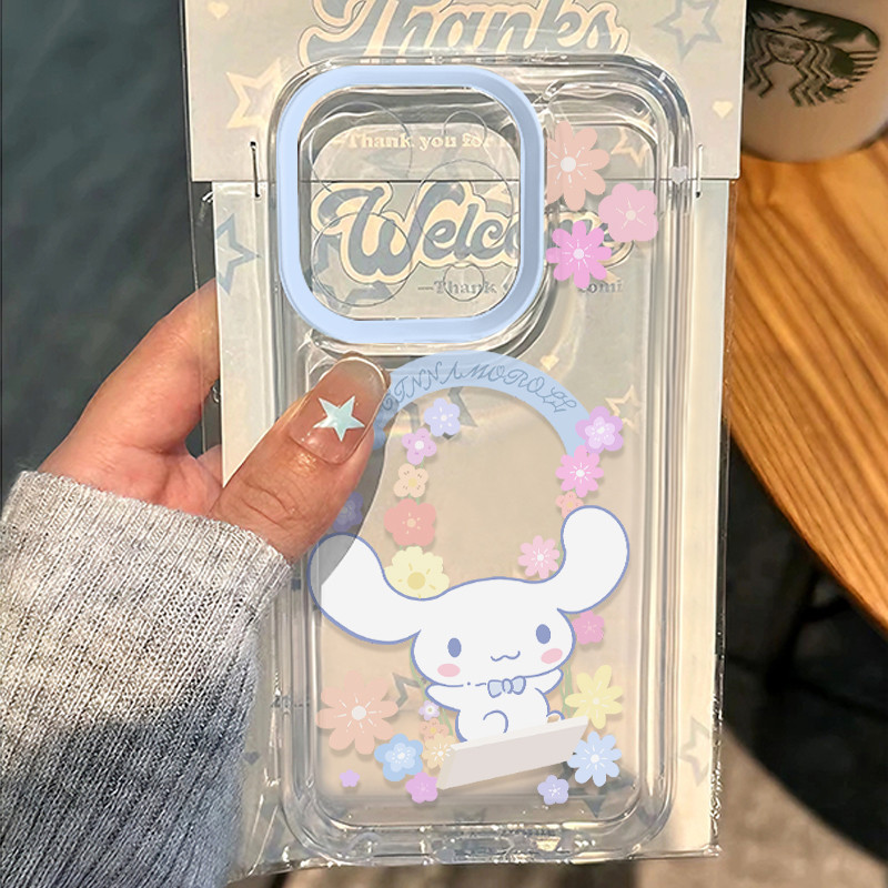 🔥AWIFI🔥เข้ากันได้สำหรับ เคสไอโฟน11 เคส iphone 16 Pro Max 7 8 Plus XR X XS MAX 12 13 14 15 เคสใส ลูกสุนัขดอกไม้น่ารัก